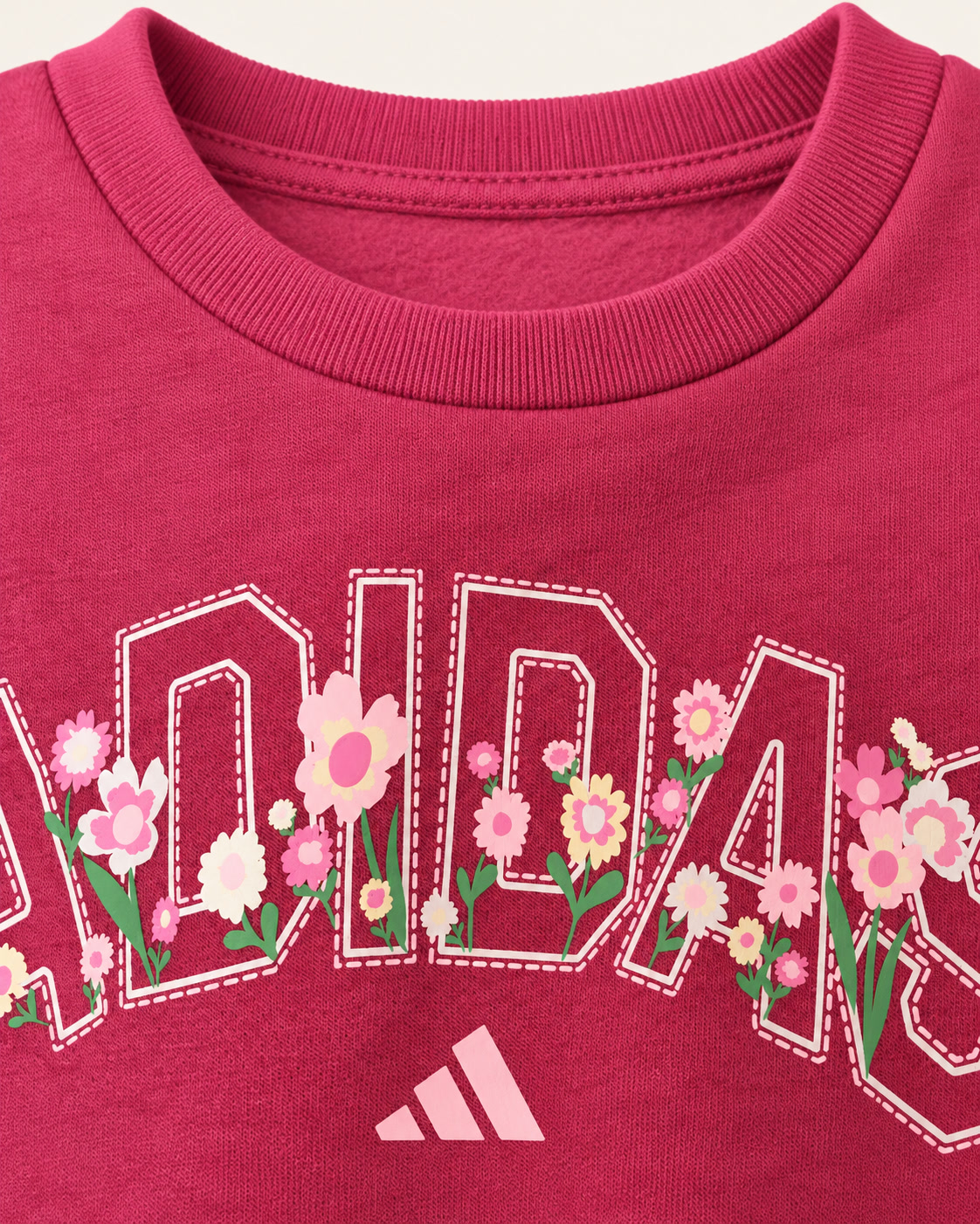 Conjunto juvenil de sudadera floral y pantalón Adidas - talla M juvenil (etiqueta comercial) - Imagen 3