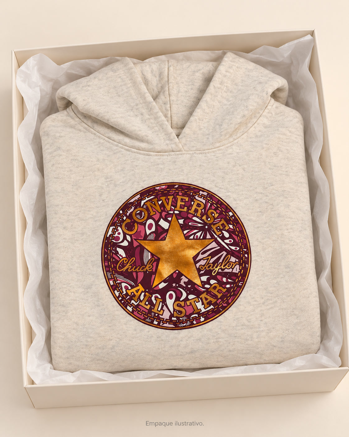Sudadera juvenil con capucha y gráfico Chuck Taylor All Star Converse - talla L juvenil - Imagen 4